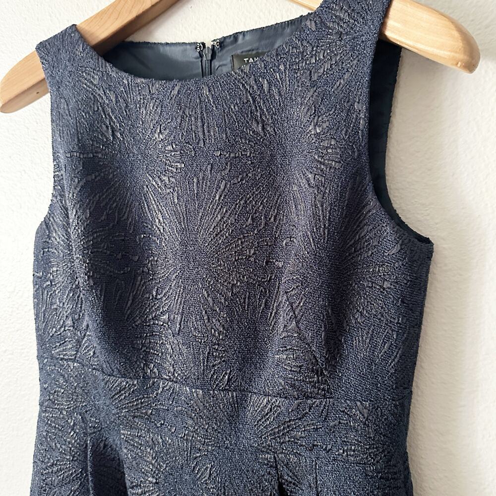 Tahari ASL‎ Sleeveless Sheath Navy & Black Shimmer Mini Dress women's size 8 - Picture 7 of 15